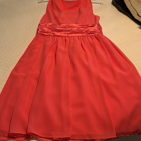 London Times Orange Chiffon Dress - Picture 2 of 3